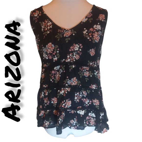 Arizona Jean Company Tops - Arizona Floral Sleeveless Tank Top